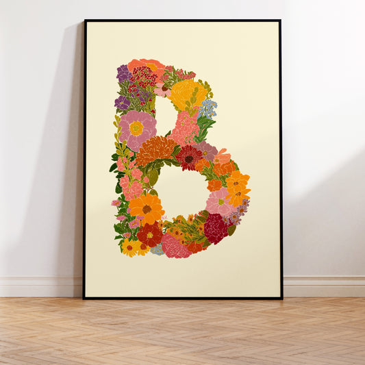 The Floral Letter B Print