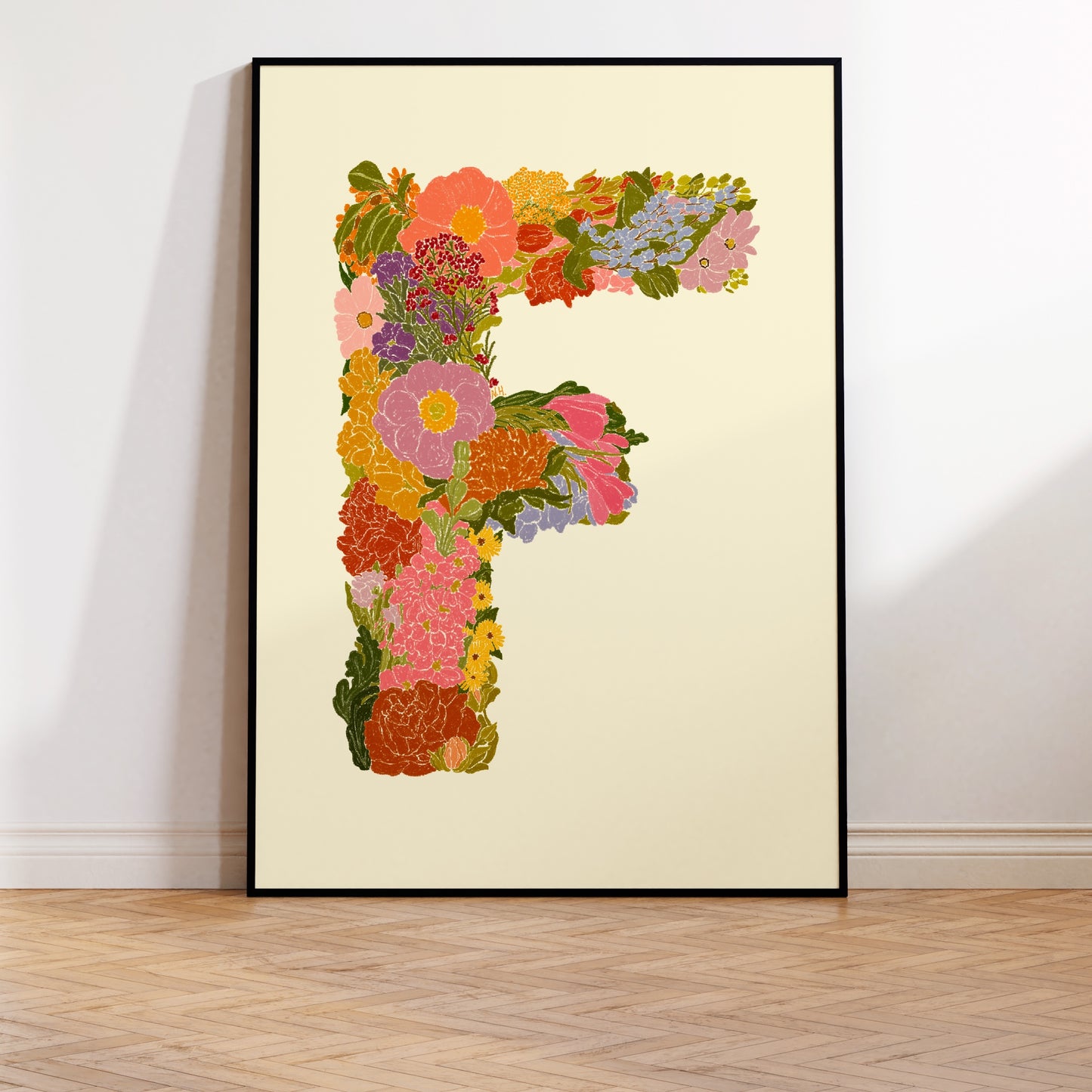 The Floral Letter F Print