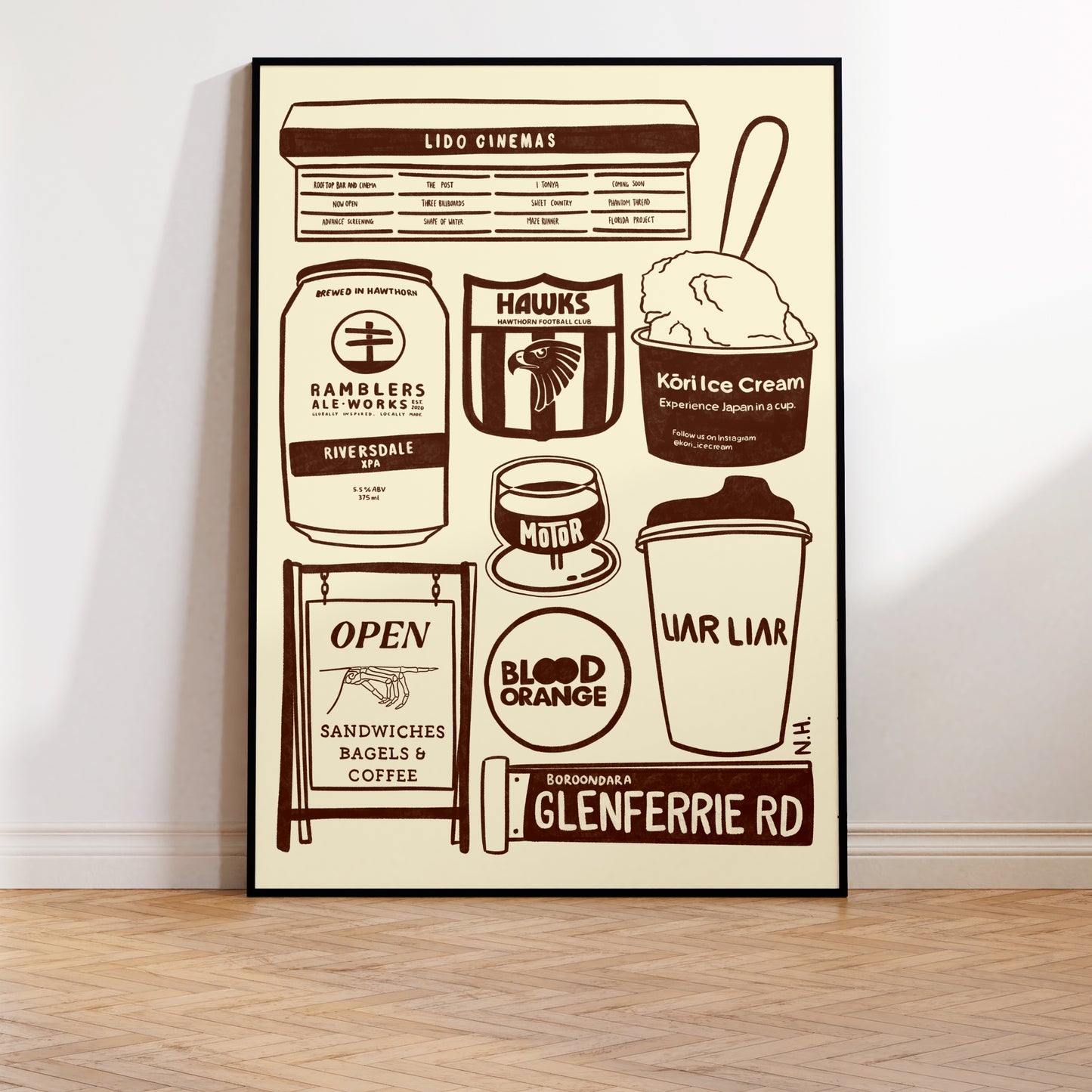 The Hawthorn Icons Print