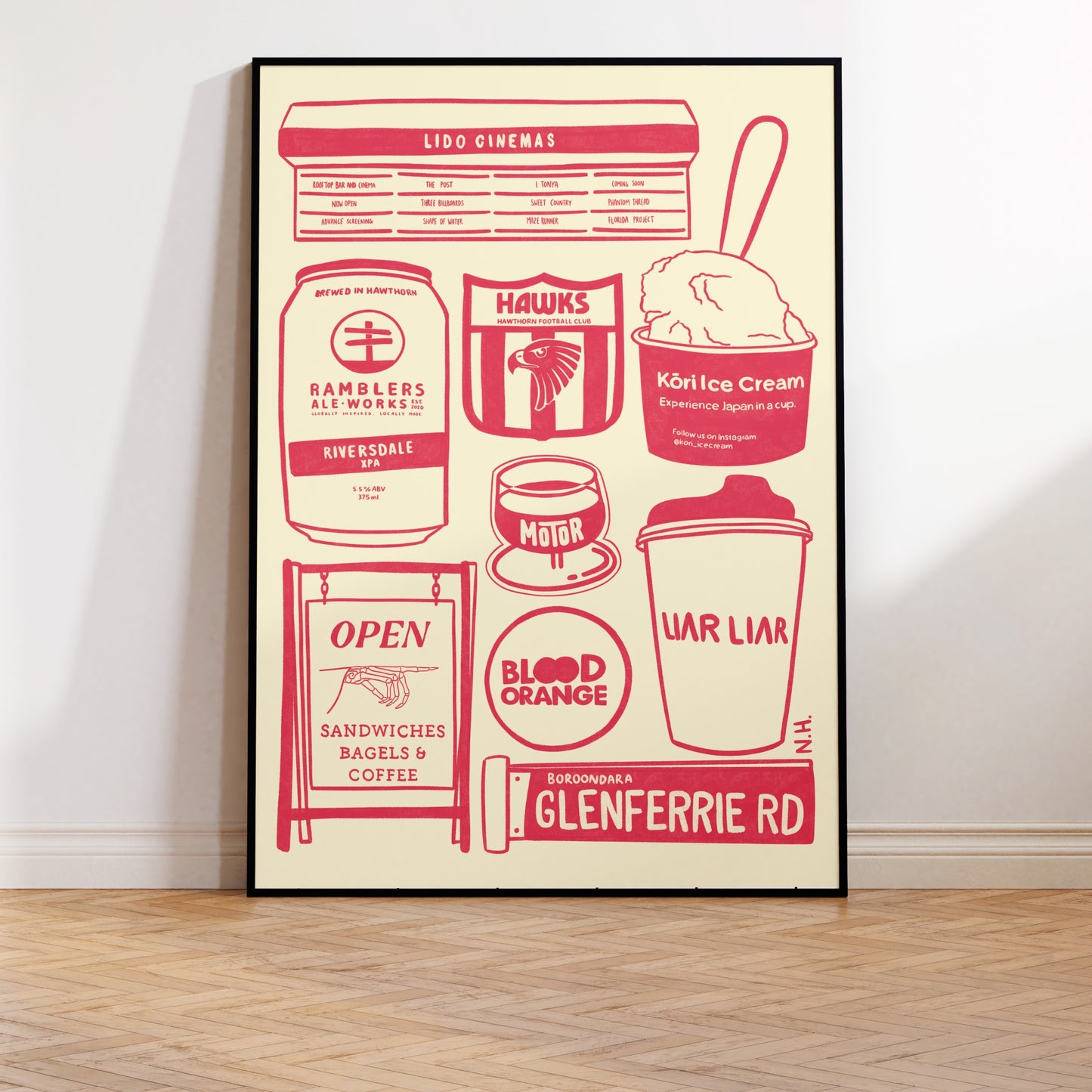 The Hawthorn Icons Print