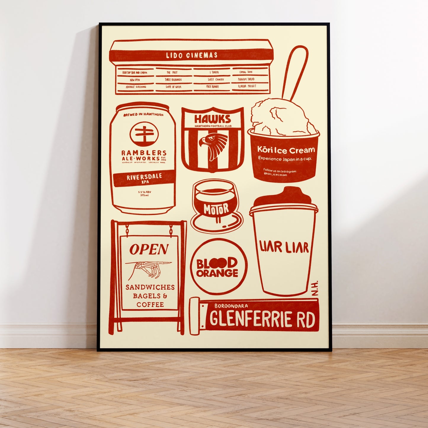 The Hawthorn Icons Print