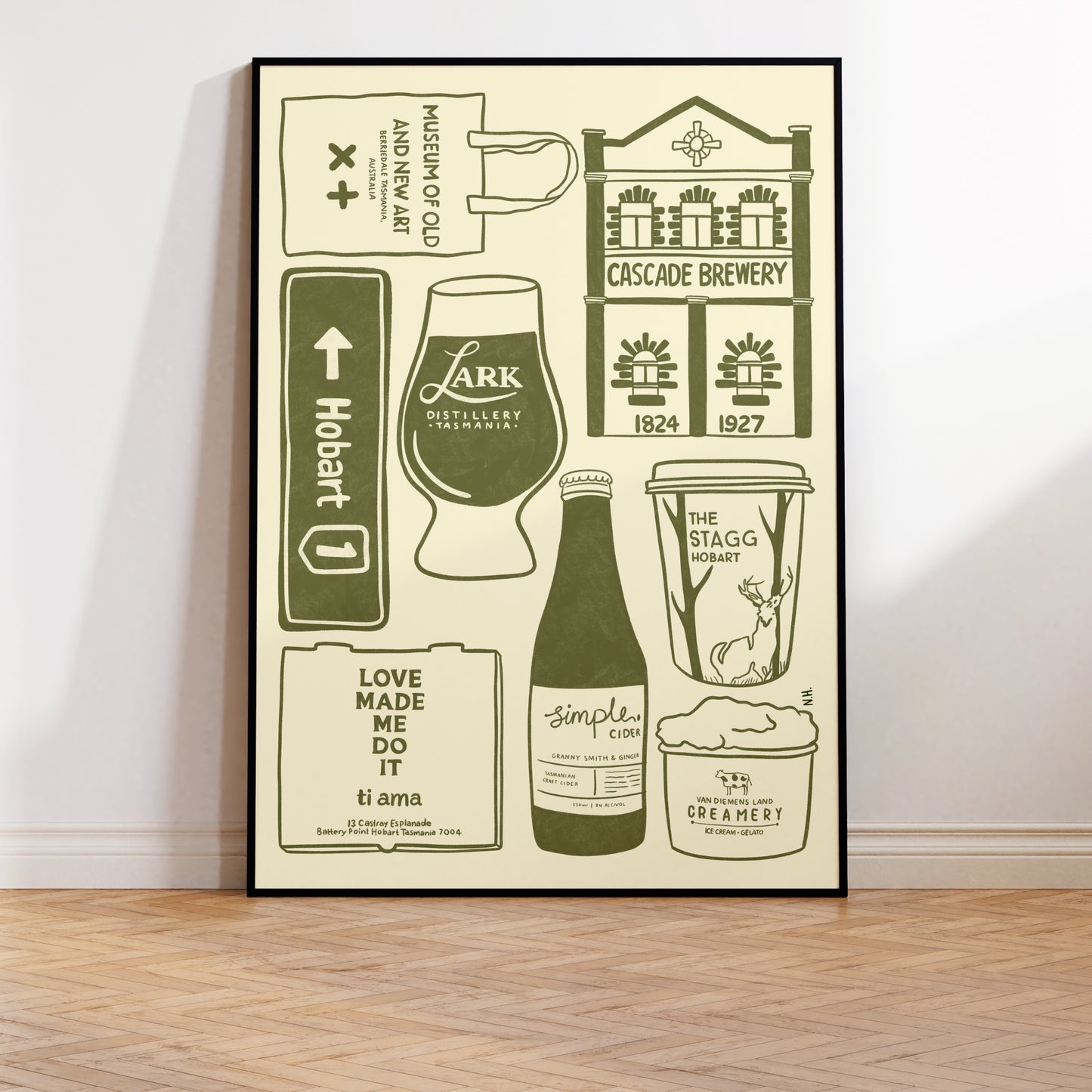 The Hobart Icons Print