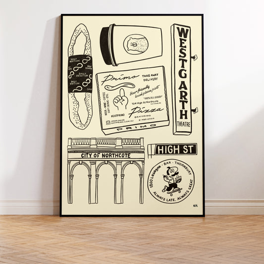 The Northcote Thornbury Icons Print