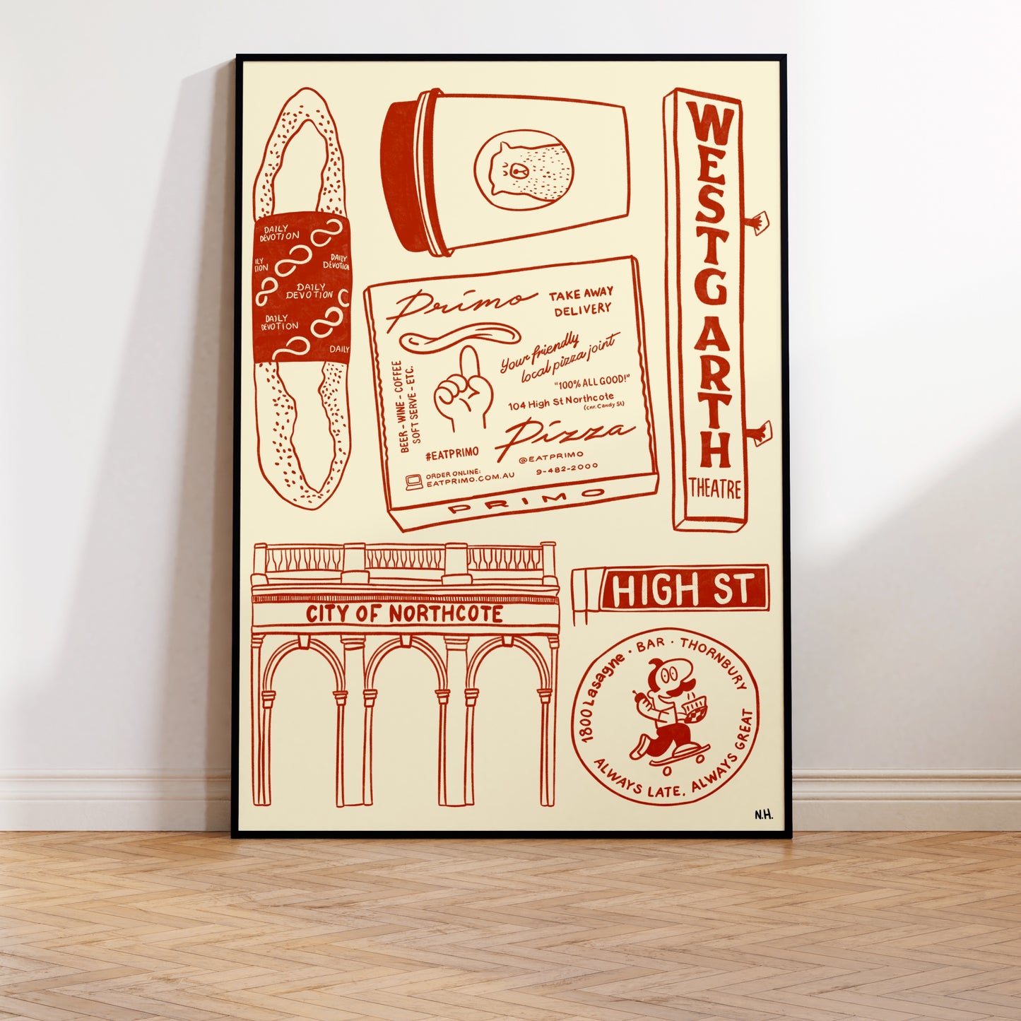 The Northcote Thornbury Icons Print