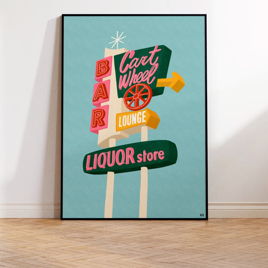 The Cartwheel Bar Print