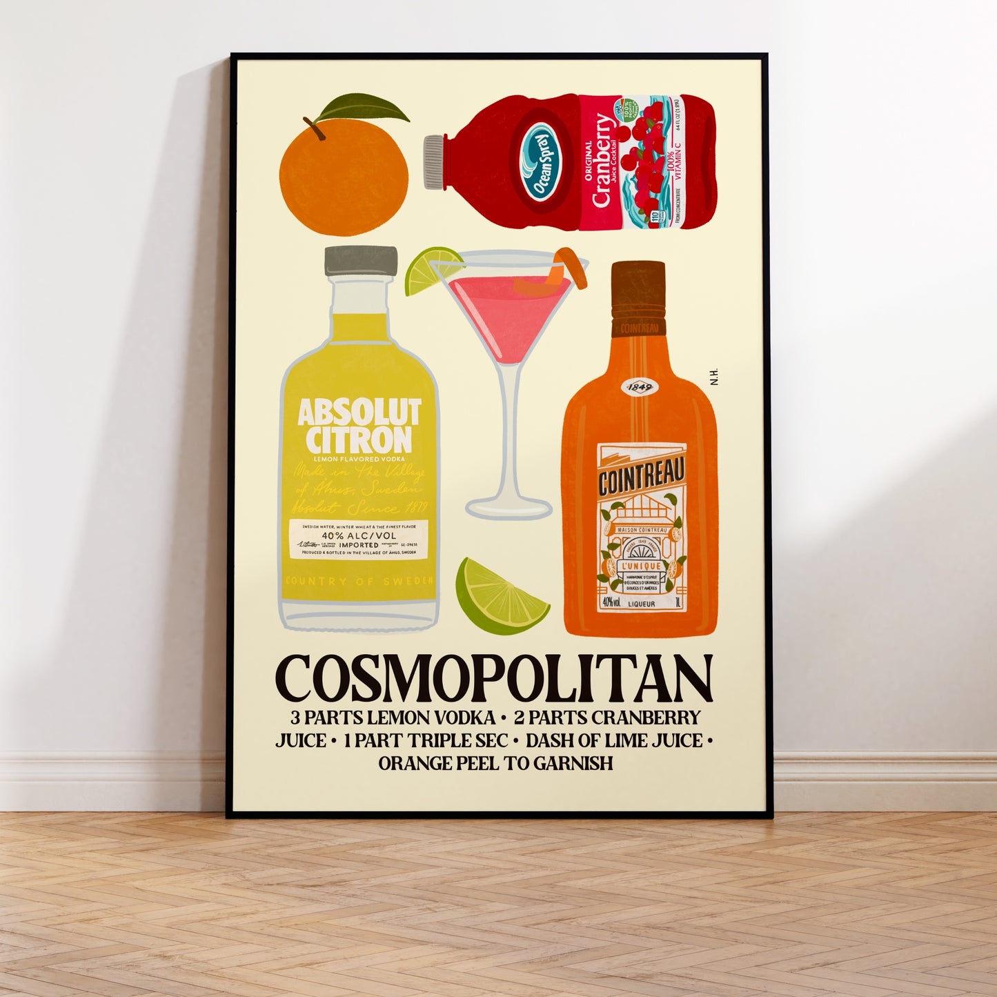 The Cosmopolitan Ingredients Print