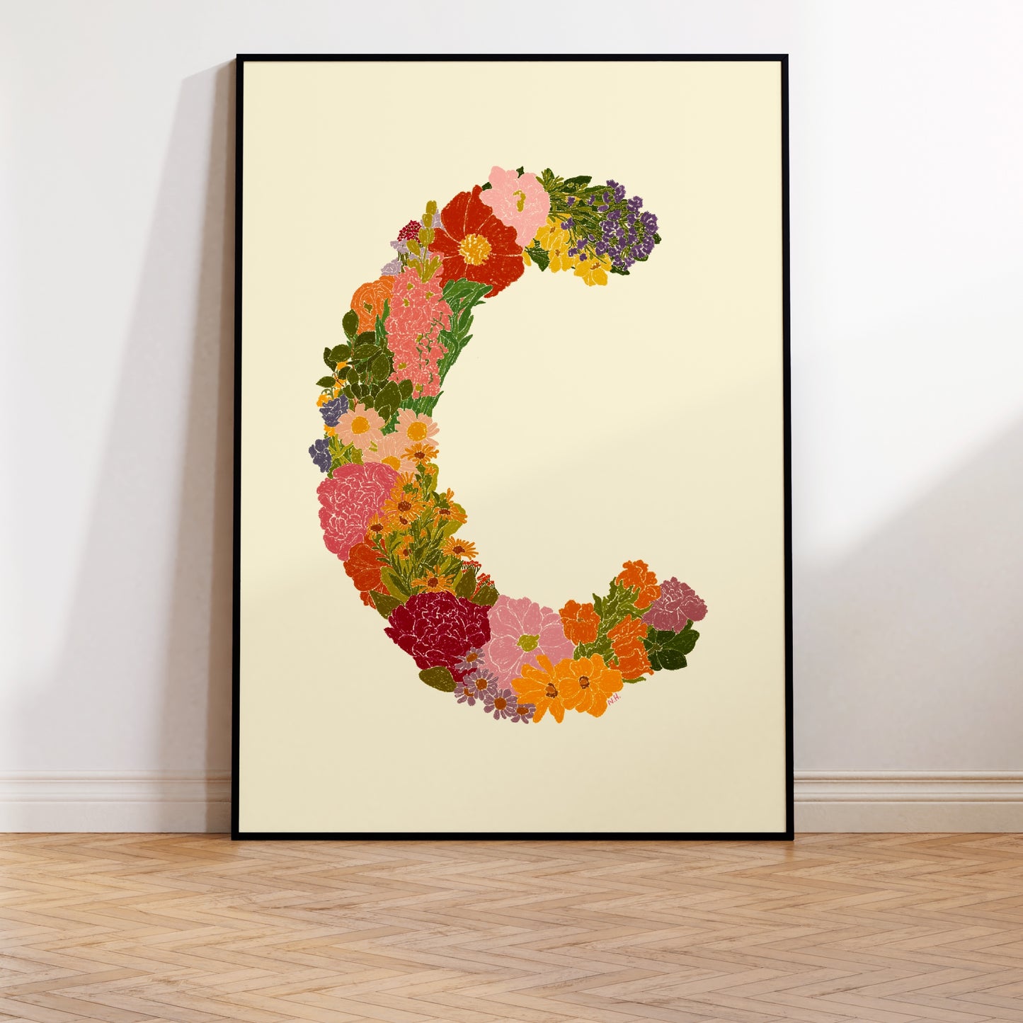 The Floral Letter C Print