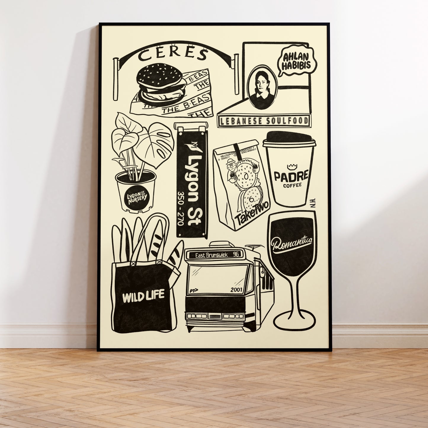 The Brunswick East Icons Print