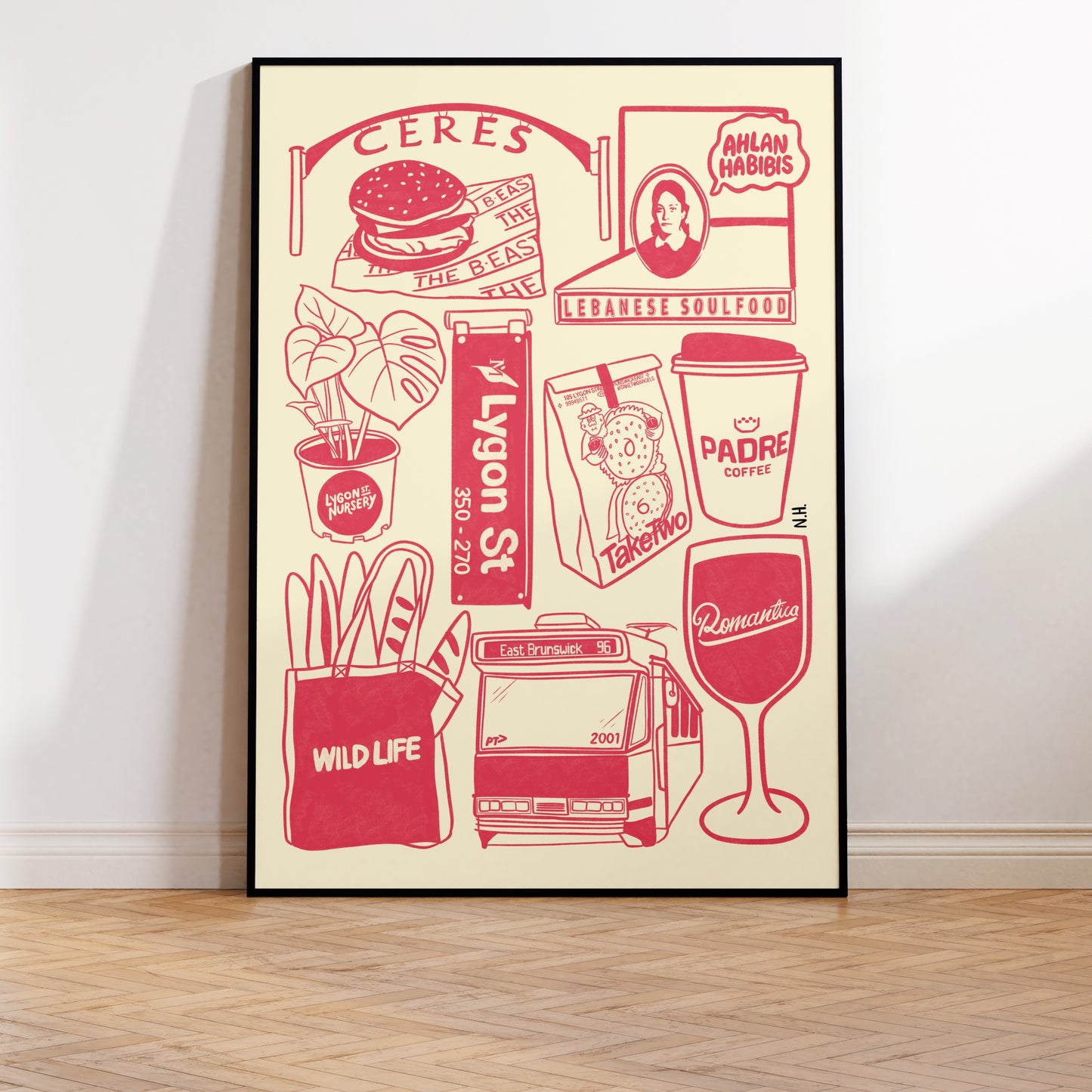 The Brunswick East Icons Print