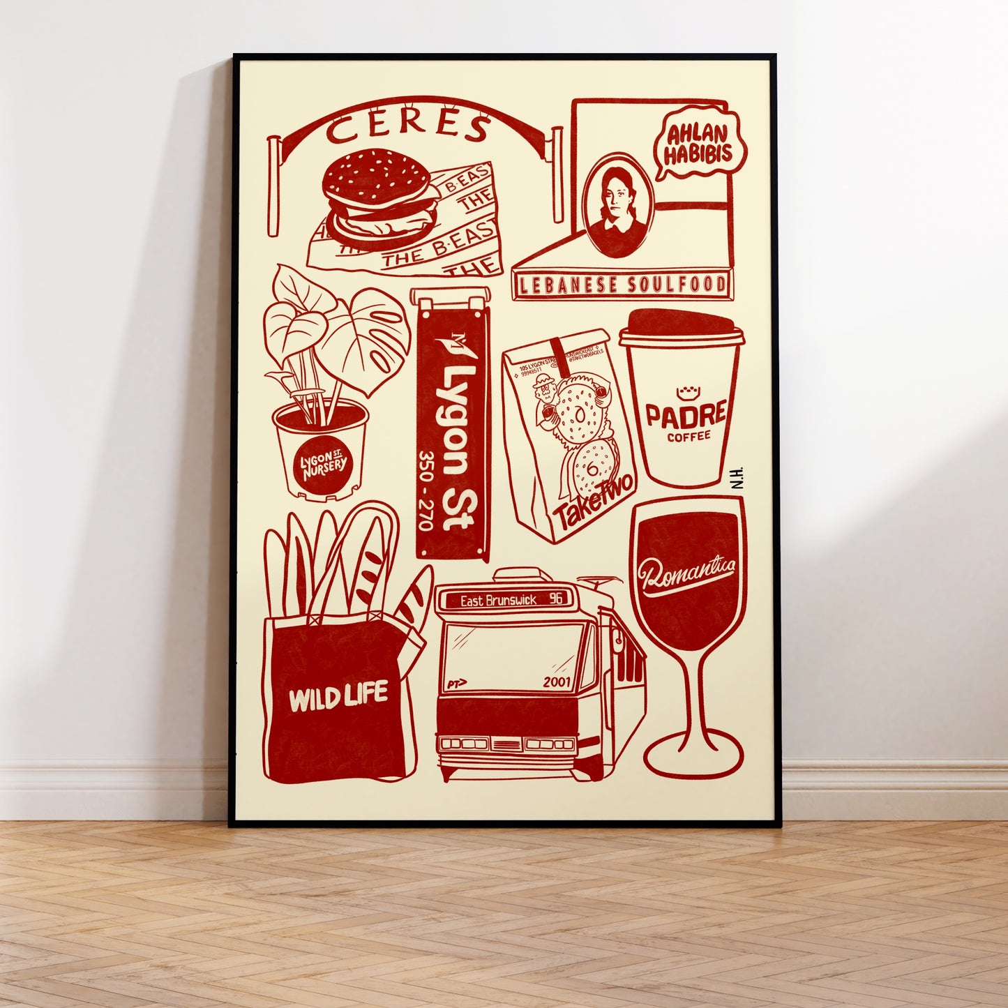 The Brunswick East Icons Print