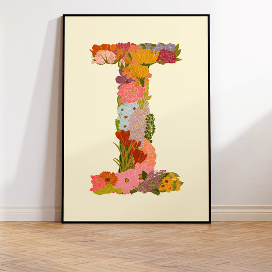 The Floral Letter I Digital Download