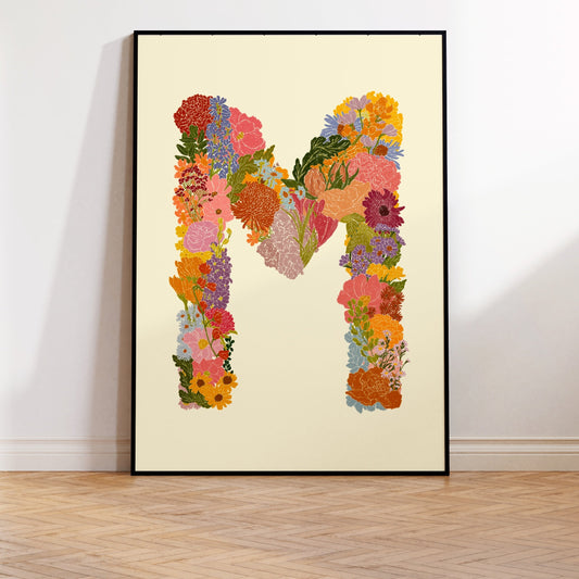 The Floral Letter M Digital Download