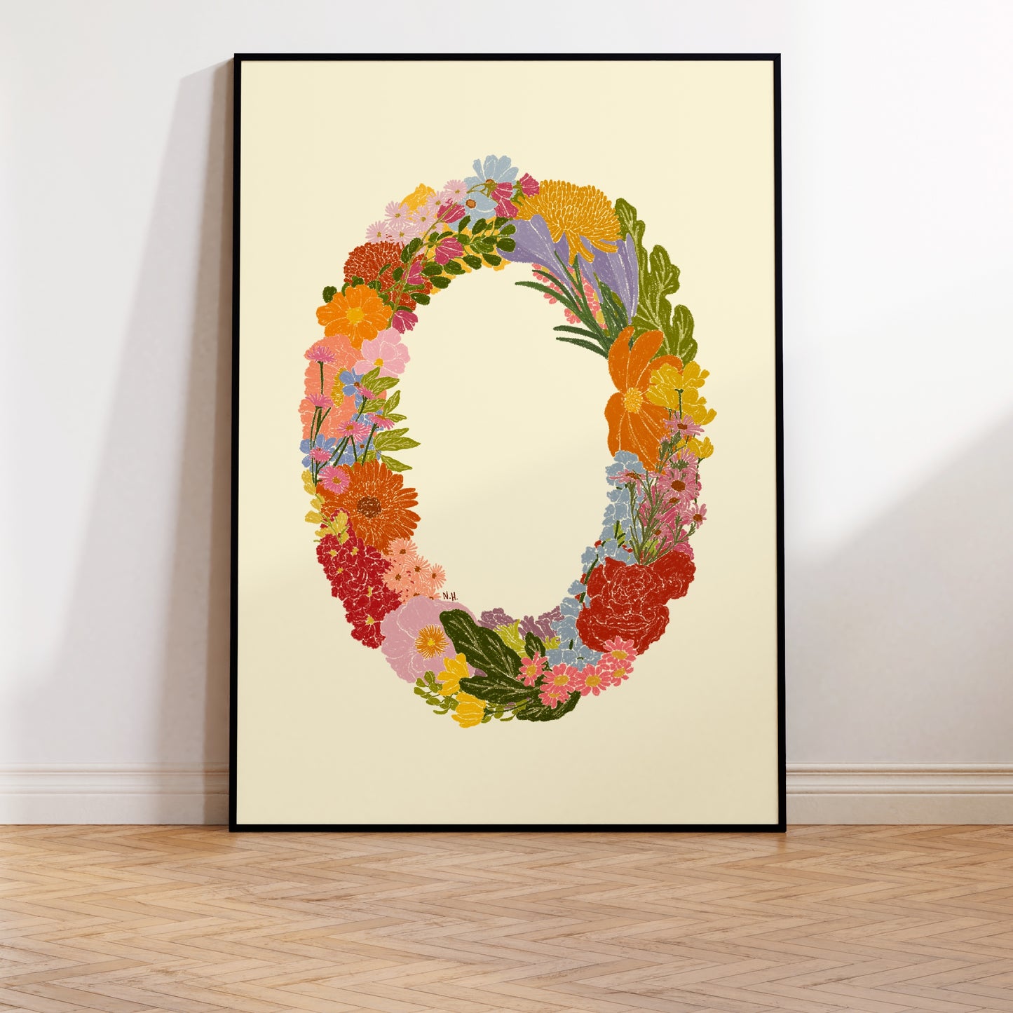 The Floral Letter O Print
