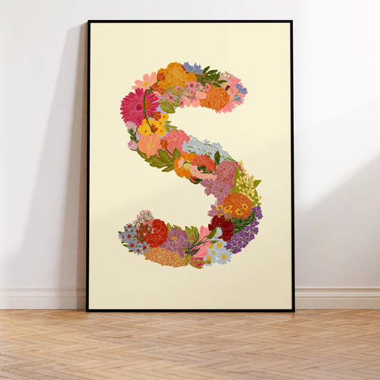 The Floral Letter S Digital Download