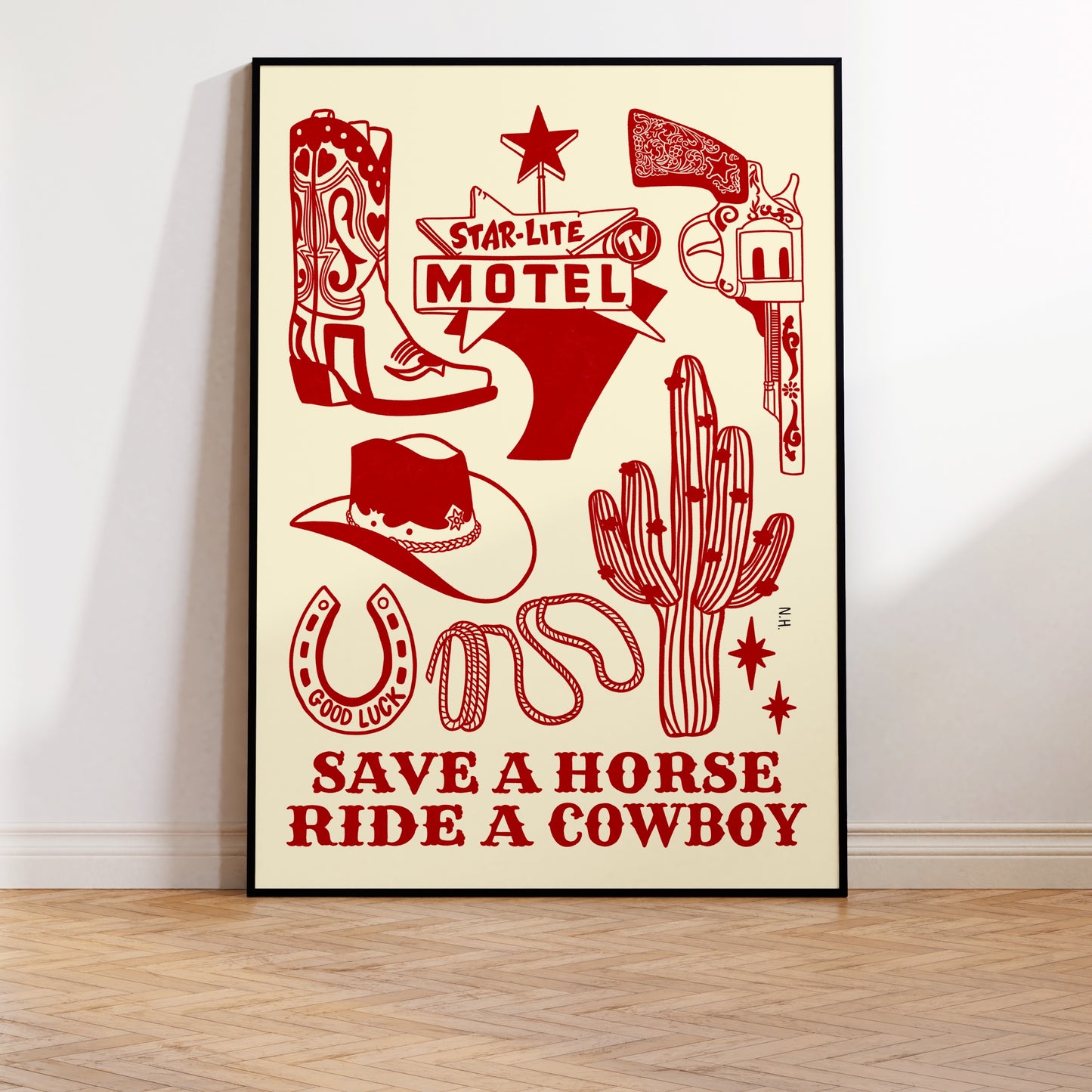 The Cowgirl Stuff Print in Red