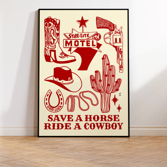 The Cowgirl Stuff Print in Red