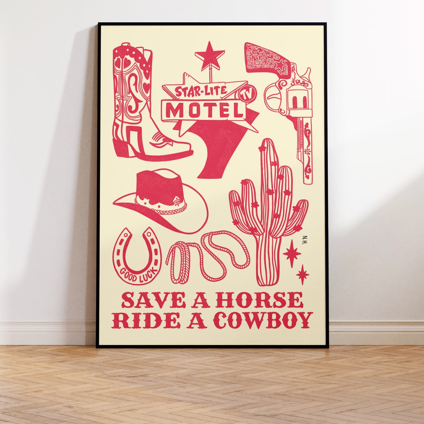 The Cowgirl Stuff Print in Pink