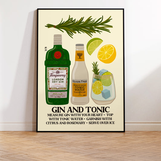 The Tanqueray Gin and Tonic Print