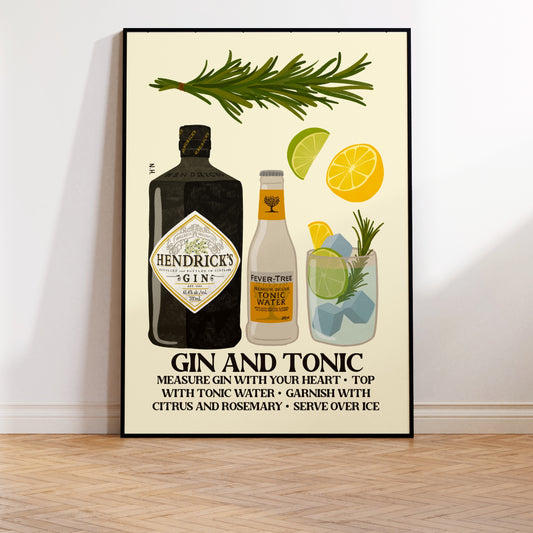 The Hendricks Gin and Tonic Print