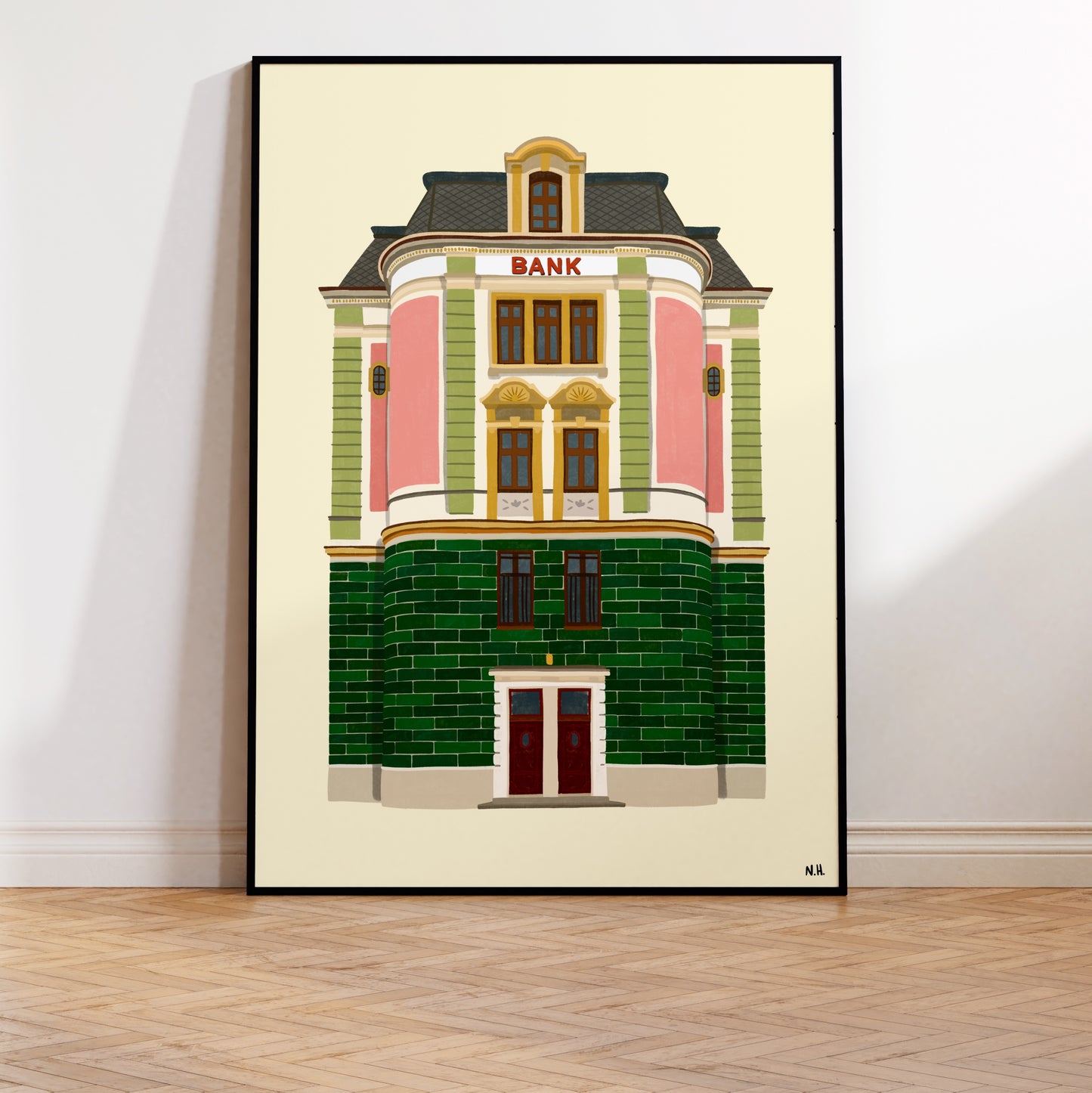 The Wes Anderson Bank Print