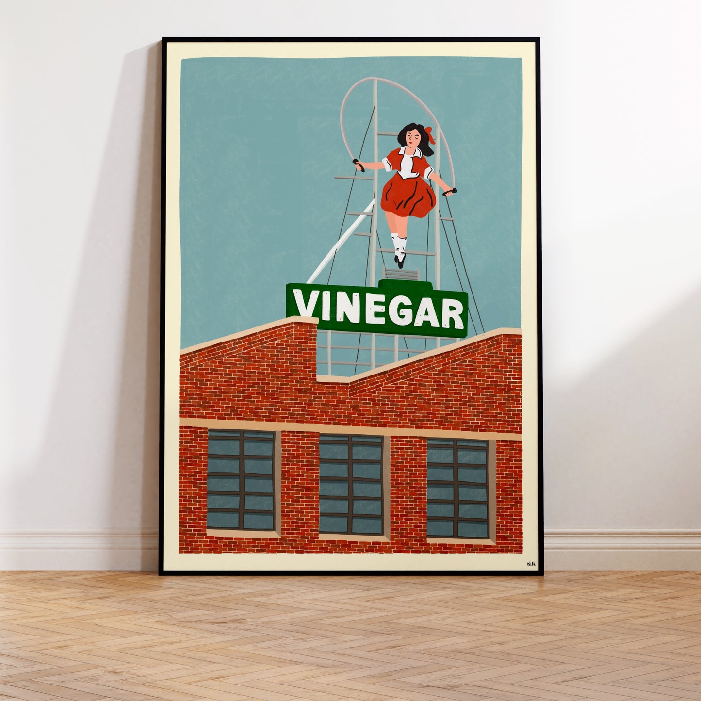 The Skipping Girl Vinegar Print