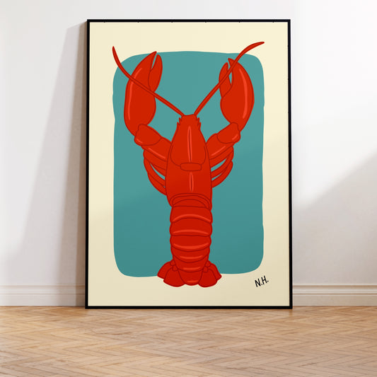 The Blue Lobster Print
