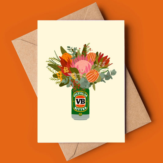 The Beer Can Bouquet Card 10 pack